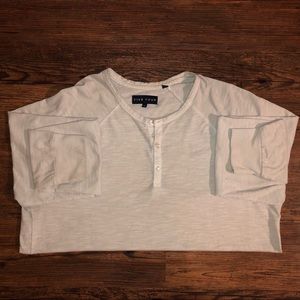 Five Four white long-sleeve Henley